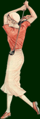 golfspielende Frau
